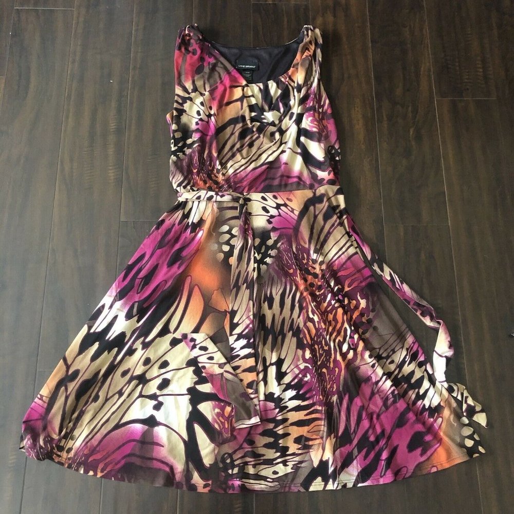 Lane Brayant 14/16 Multi color knee length Dress